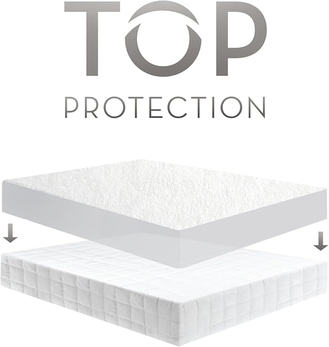SLEEP TITE non-staining 99.99% Waterproof Mattress Protector - 15-Year U.S. Warranty - Vinyl less - Split Cal King