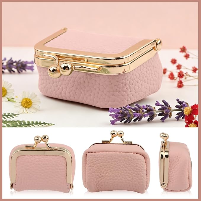 PU Leather Mini Jewelry Box, Vintage Portable Mini Jewelry Organizer with Kiss Lock, Compact Travel Case for Rings, Earrings, Necklaces - Ideal Gift for Women - Image 6