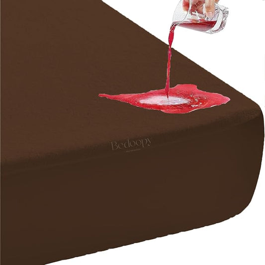 42X80 Truck Sleeper Waterproof Mattress Protector Pad Cover RV Bunk & Truck Sleeper Soft Terry Cotton Chocolate Luxury RV Mattress Protector 14" Inch Deep Pocket Easy Care