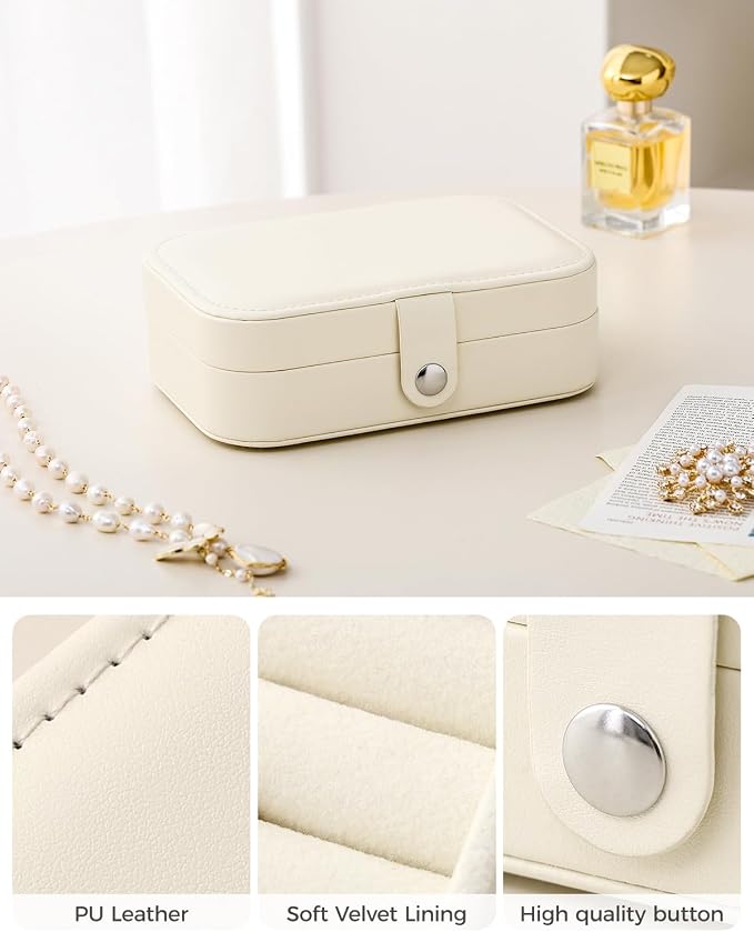 CASEGRACE Jewelry Box For Women Portable Travel Jewelry Case for Necklace Earring Rings Jewelry Holder Case Gift Box Girls - Image 4