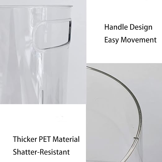 Anyoifax Small Trash Can Plastic Wastebasket 1.5 Gallon Round Garbage Container Bin with Handles for Bathroom, Bedroom, Kitchen, College Dorm, Office, Craft Room - Clear - Image 4