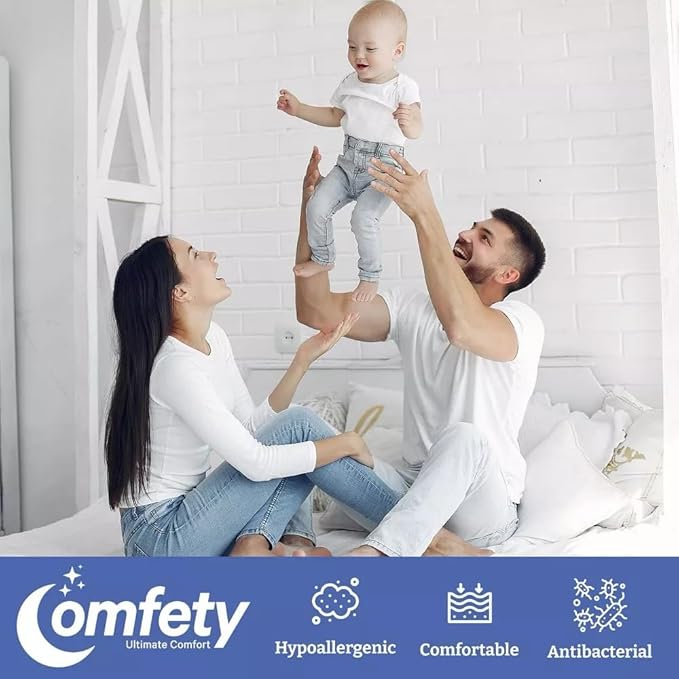 Organic Mattress Protector, 100% Waterproof & Hypoallergenic, Breathable Cotton Cover & Ultra Soft Mattress Pad Cover