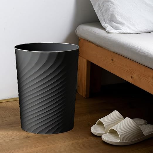 Bathroom Trash Can 1.8 Gallon Small Waste Basket Garbage Can for Bedroom Office Kitchen, 2 Pcak Black - Image 5