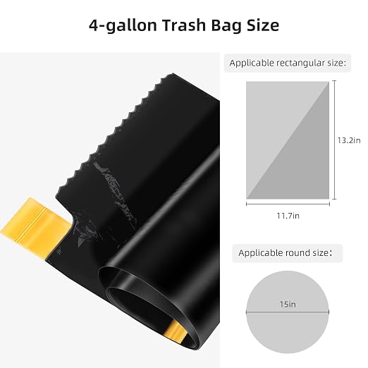 funest Small Drawstring Trash Bag,Easy to Tear and Pack,4 Gallon Garbage Bags,75 Counts - Image 5