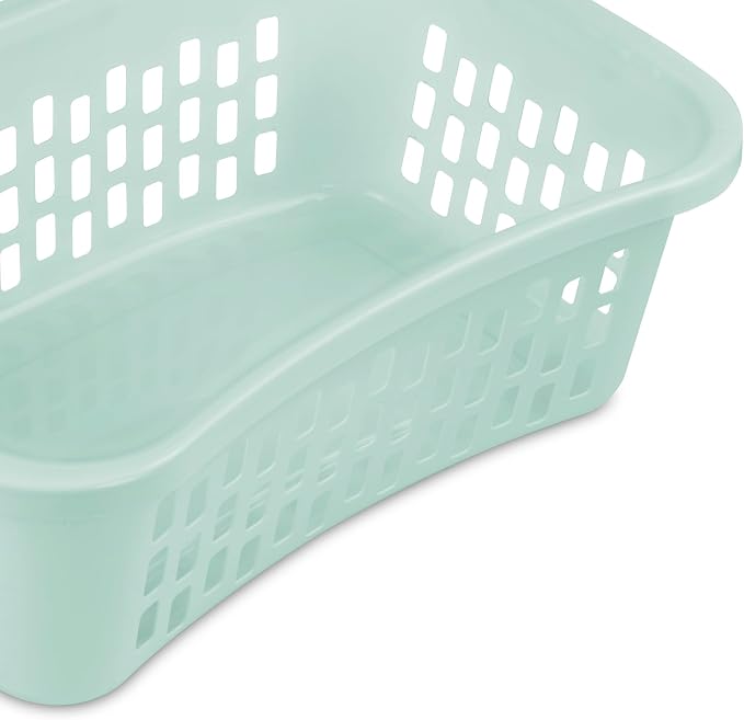 Sterilite 18 Pack HipHold Laundry Basket, Plastic Rectangle Clothes Hamper with Comfort Grip Handles & Reinforced Rim, 1.5 Bushel Capacity, Mint - Image 6