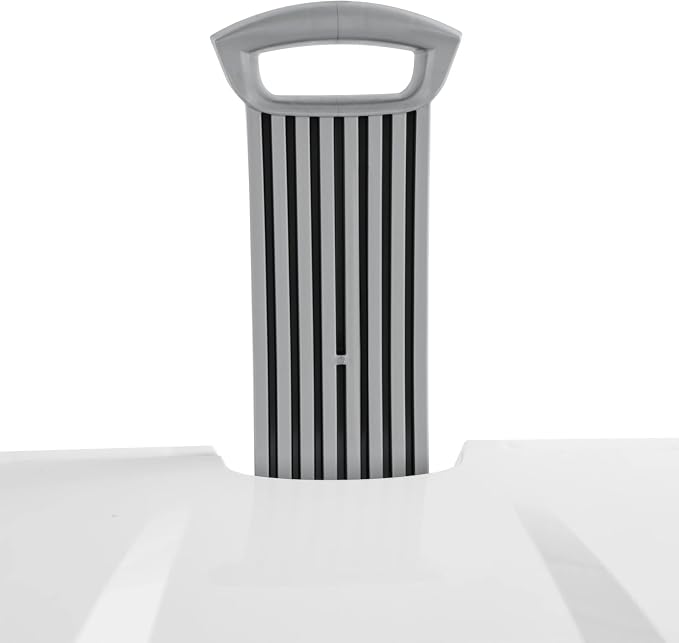Wheeled Plastic Laundry Hamper with Handle, White - Easy Transport for Laundry, Durable Plastic, Rolling Design, Perfect for Bathroom & Bedroom Storage - Image 6