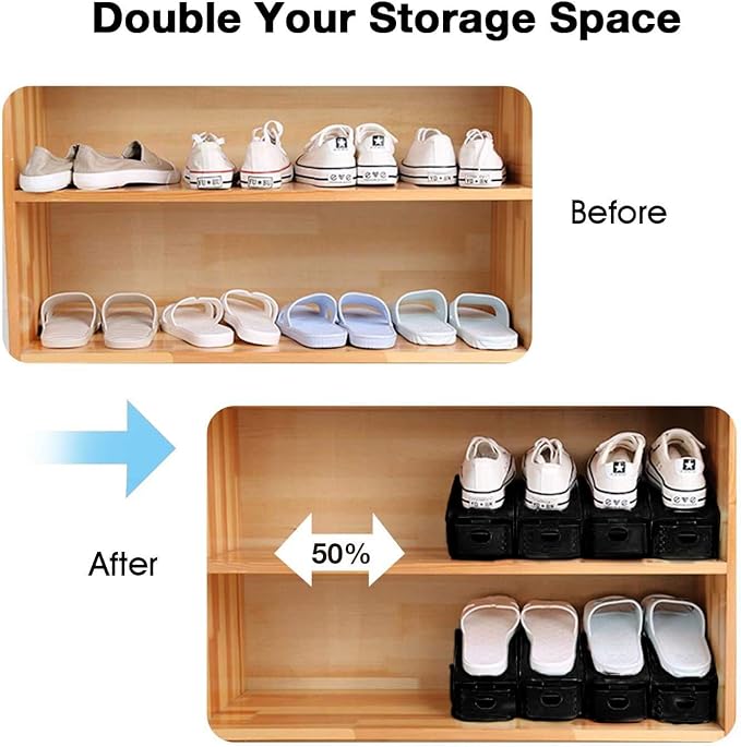 Neprock Closet Shoe Organizer,Shoe Storage Organizer Shoe Rack for Closet Organization,Shoe Slots Organizer De Zapatos Shoe Hoder Space Saver for Entryway(36 Pack)(Black) - Image 4