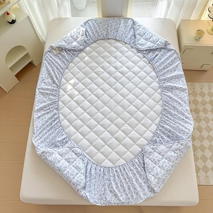 Mattress Protector, Soft Breathable Noiseless Mattress Cover with Stretchable Pockets for 6-11 inches Mattress, Machine Washable (06,2 Pillowcase 19"x29")