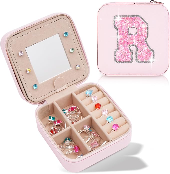 Uygafly Personalized Anniversary Wife's Birthday Gifts,Mothers Day Gifts for Women Wife,Wife Gifts from Husband,Cool Birthday Gifts for Wife,Jewelry Case Cute Jewelry Box for Women | Pink,R by Uygafly