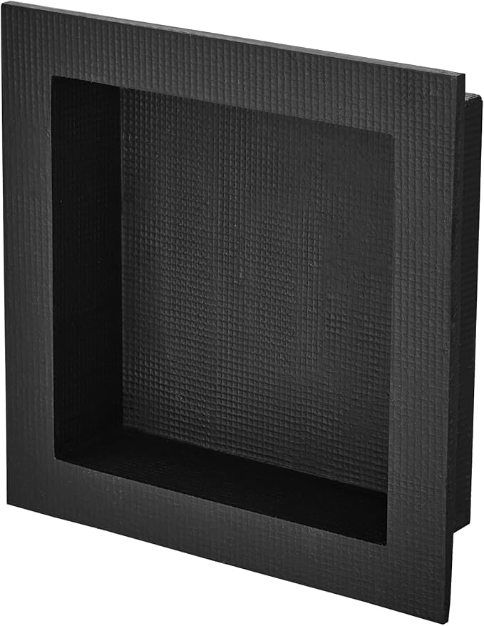 VEVOR Shower Niche,16-Inch Width x 16-Inch Height x 3.5-Inch Depth Single Shelf Organizer,Wall-Inserted Niche Recessed Sealed Protection Modern Soap Storage for Shower Bathroom,Black - Image 10