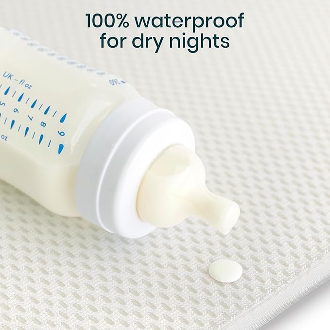 Tutti Bambini 100% Waterproof Bassinet Mattress Protector - Premium Ultra Breathable Bassinet Mattress Pad Cover, Machine Washable, Compatible with CoZee® Bassinets (31.8 x 20 in)