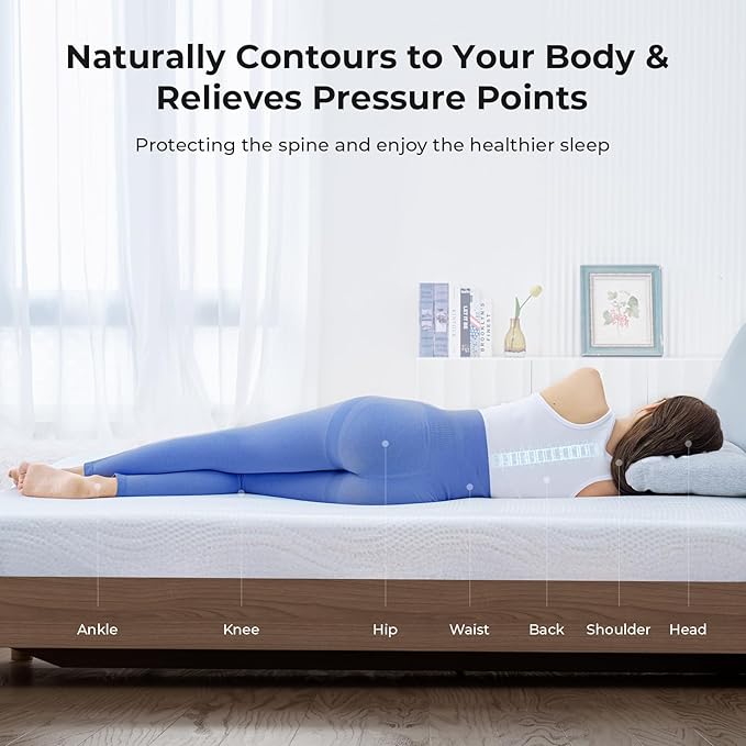 Cooling Mattress Topper Twin Size 2 Inch, Cooling Gel & Bamboo Charcoal Memory Foam Mattress Topper for Back Pain Relief, Firm Dual-Layer Foam Bed Pad with Removable Cover College Dorm