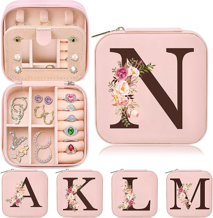 Inngeroo Personalized Gifts for Women, Mothers Day Mom Gifts Teacher Appreciation Gifts Travel Jewelry Case Box Organizer for Wife Daughter Aunt Friend Grandma… by Inngeroo