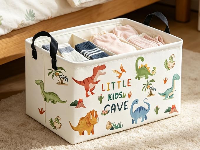 Rectangular Kids Baskets Dinosaur Basket Cute Storage Bins Organizer Box Boys Room Decor for Home.(Coco dinosaur) - Image 5