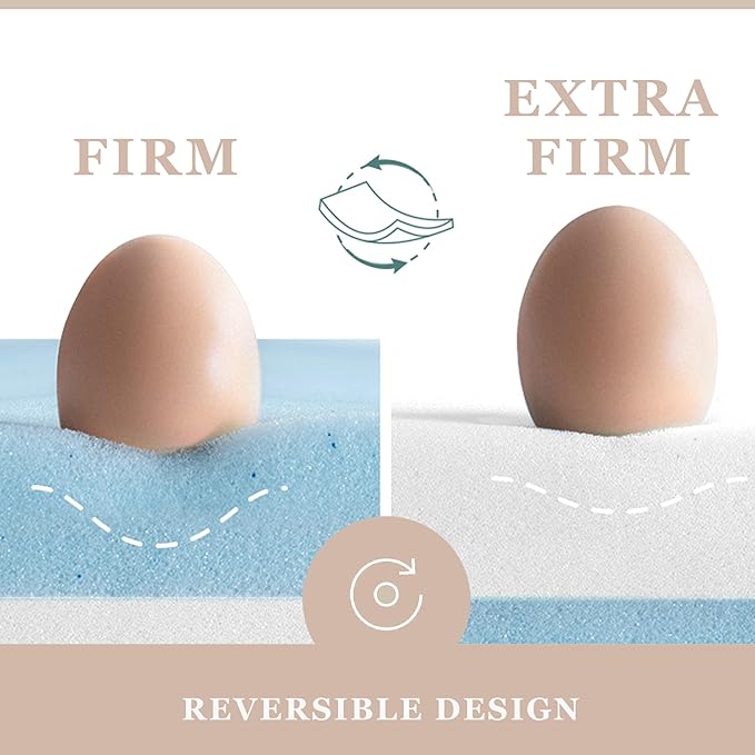 BedStory Extra Firm Mattress Topper Queen Size 4 Inch - Pain-Relieving Memory Foam Bed Topper, Cooling Gel High-Density Mattress Pad, Skin-Friendly, Non-Slip Cover, No Odor, CertiPUR-US Certified