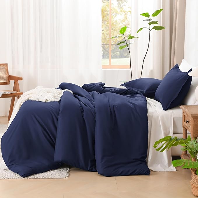 Litanika Twin XL Comforter Set Indigo Blue - 2 Pieces Extra Long Bed Set for College Dorm, All Season Bedding Set for Girls and Boys