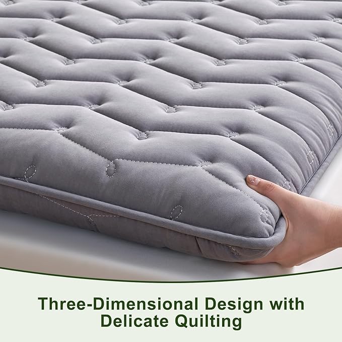 Premium Foam King Mattress Topper,Firm Mattress Topper for Back Pain,Provide Lasting Support,Thicken Bed Topper,Premium Gray(80×78Inches)