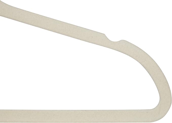 Simplify 10 Super Slim Velvet Huggable Hangers in Ivory - Image 7
