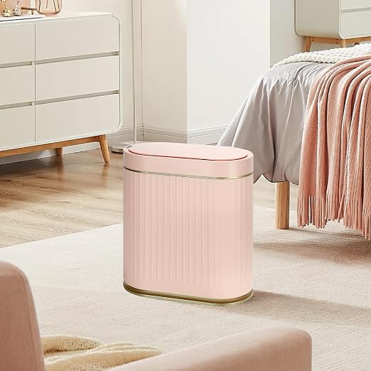 SYNCVIBE Bathroom Sensor Trash Can with Lid Automatic 2 Gallon Motion Sensor Garbage Bin, 7.5 Liter Slim Waterproof Plastic Wastebasket, Bathroom Decor for Bedroom, Office, Living Room, Pink - Image 7