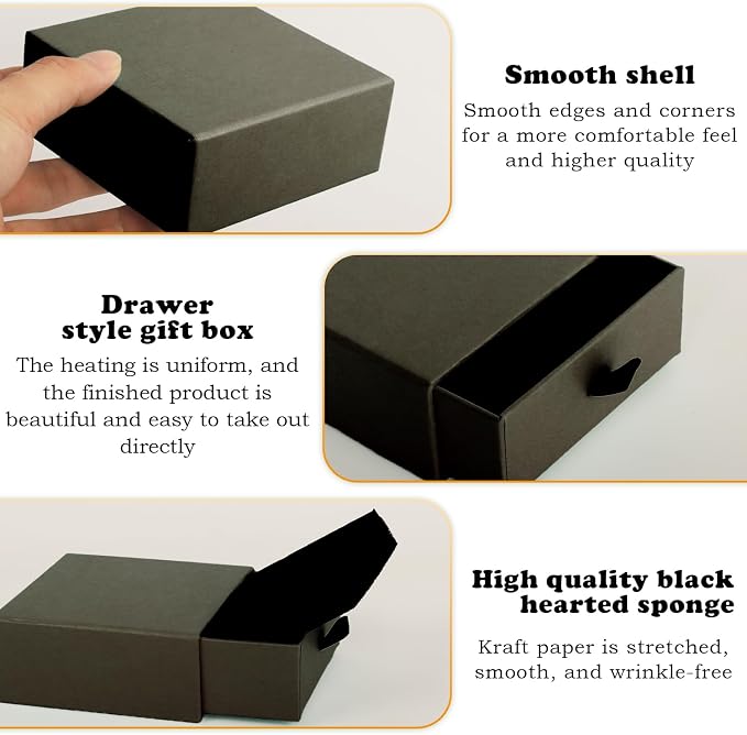 Nsmykhg Jewelry Gift Box Velvet-Lined,12 Pack Compact Drawer Style for Earrings & Rings, Necklace & Bracelet Organizer, 3.93x3.93x1.65 Inches, Stackable Elegant Jewelry Display & Storage Box (Coffee) - Image 3