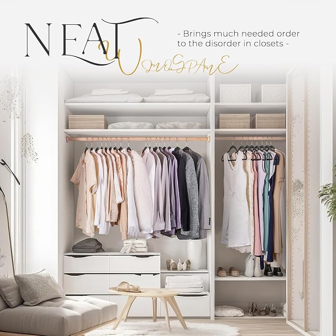 HOUSE DAY Black Velvet Hangers 300 Pack, Premium Clothes Hangers Non-Slip Felt Hangers, Sturdy Black Hangers Heavy Duty Coat Hangers, Durable Suit Hangers, Space Saving No Hanger Mark Rotating Hook - Image 9