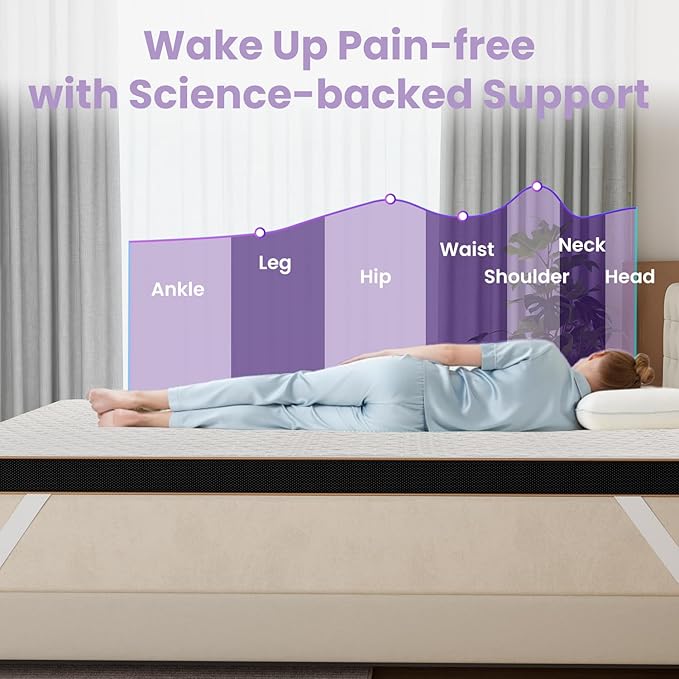 Firm King Size Mattress Topper, 4 Inch Gel Memory Foam, Dual Firmness High Density Cooling Foam Bed Pad with Removable Bamboo Cover for Back or Hip Pain, Pressure Relieve, 365-Night Trial, CertiPUR-US