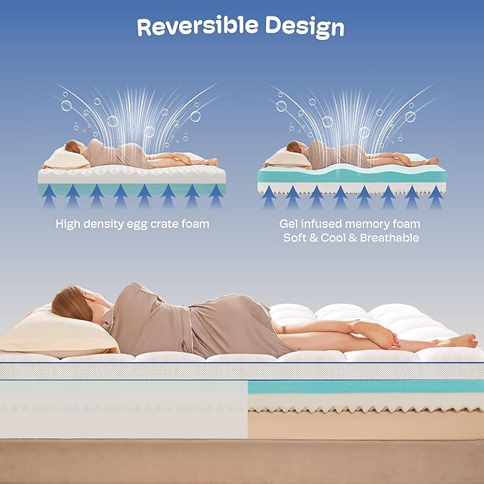 Full Size Mattress Topper, 4.5 Inch Memory Foam Mattress Topper for Back Pain & Pressure Relief, 2.5" Cooling Memory Foam Soft and Supportive + 2" Pillow Top Mattress Pad Cover, with 8-21" Deep Pocket