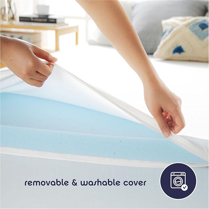 Best Price Mattress 3 Inch Gel Memory Foam Mattress Topper with Cover, CertiPUR-US Certified, Dorm Essentials, King