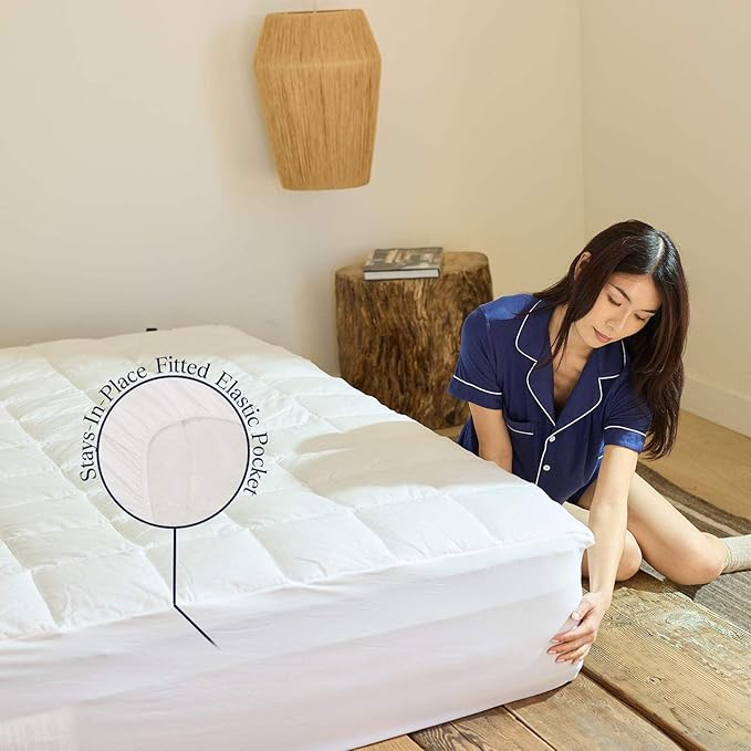 SLUMBER CLOUD Cooling Performance Mattress Pad - Twin - NASA-Technology, Temperature-Regulating Bedding, Designed for Hot Sleepers and Night Sweats
