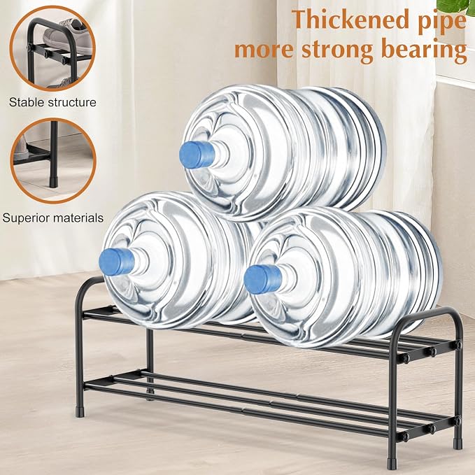 INSMART 2-Tier Expandable Shoe Rack:Stackable and Adjustable Shoes Organizer Storage Shelf, Sturdy and Durable Metal Structure Free Standing Shoe Rack for Closet Entryway Doorway - Image 5