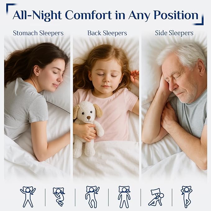 JOLLYVOGUE King Size Pillows Set of 2 for Sleeping, Soft and Supportive Bed Pillows with Down Alternative Filling for Side and Back Sleepers, Hotel Collection