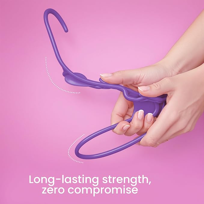 Utopia Home Plastic Hangers 30 Pack - Perfect Space Saving Clothes Hanger - Durable and Strong - Perfect Closet Organizers with Shoulder Grooves (Purple) - Image 4
