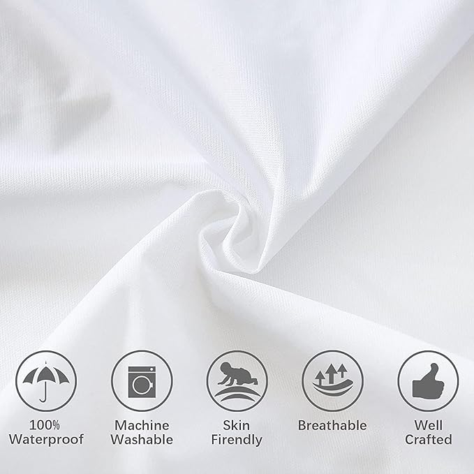 Nokolulu Waterproof Crib Mattress Protector: Toddler and Baby Mattress Protector Cover - Premium Soft Fitted Baby Sheet with 8 Inches Deep Pocket (28''x52'')