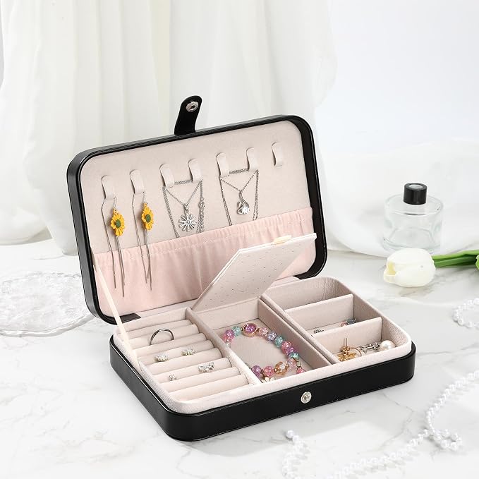 Travel Jewelry Storage Case Jewelry Storage Box Jewellery Organizer Basketball Court Earring Case Travel Ring Holder Necklace Organizer for Men Women Birthday Christmas Gift Basketball Court - Image 7