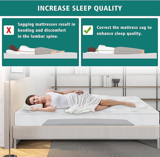 TANYOO Sagging Mattress Support Fix Sinking Beds High Density Foam Insert Pad for Sagging Bed Repair and Extends Life 47 x 25 x 1.4 Inches