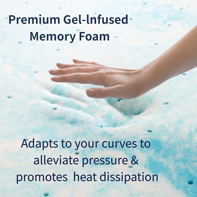 Ballad 3 Inch Gel Memory Foam Mattress Topper King Size, High Density Cooling Pad with Premium Removable Cover, Pressure Relief Bed Topper, (CertiPUR-US & Oeko-Tex Certified)