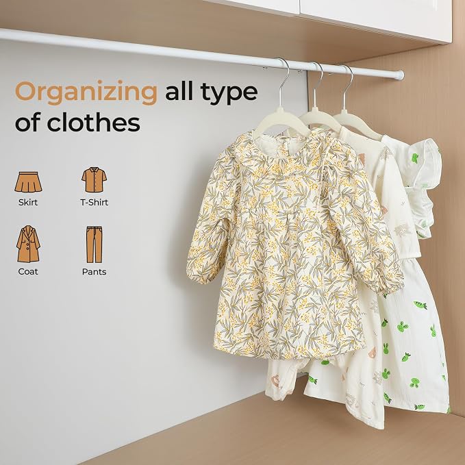 GoodtoU Kids Velvet Hangers Baby Hangers for Closet 20 Pack Non Slip Childrens Infant Hanger Beige - Image 5