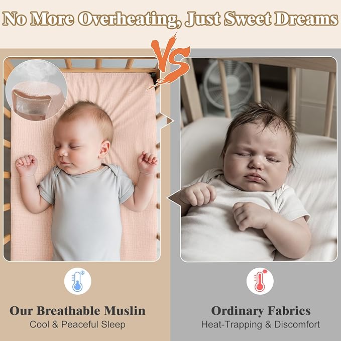Basumee Muslin Bassinet Sheets for Baby Girl Boy 2 Pack Soft Breathable Baby Bedside Bassinet Fitted Sheets with Bottom Elastic Band Mattress Cover for Rectangle Oval Hourglass Bassinets