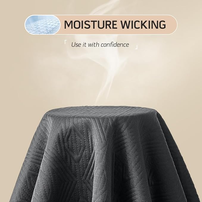 Black Premium Jacquard 100% Waterproof King Mattress Protector, Noiseless, Anti - Slip, Breathable Bed Cover, Rayon from Bambo, Quilted, Mattress Pad Sheet, Deep Pocket 8"-21"