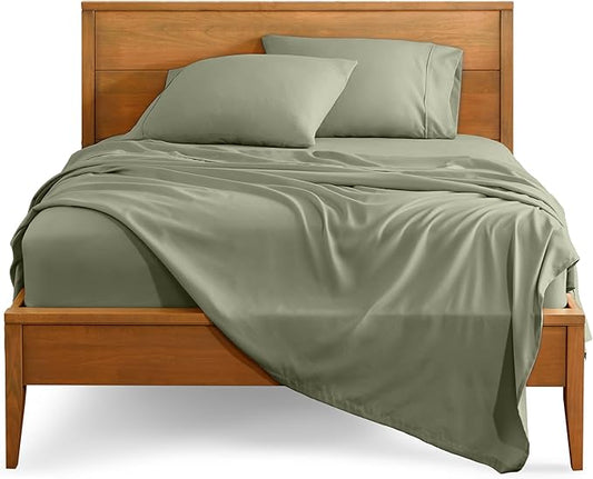 Bare Home King Sheet Set - 1800 Ultra-Soft Microfiber King Bed Sheets - Double Brushed - Deep Pockets - Easy Fit - 4 Piece Set - Bedding Sheets & Pillowcases (King, Sage)