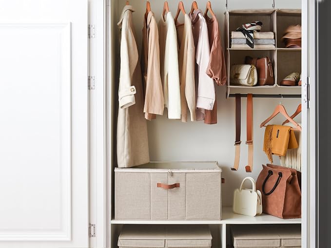 StorageWorks Shoe Organizer for Closet, Fits up to 24 Pairs, Shoe Cubby Storage Containers with Adjustable Dividers and Clear Cover, Taupe - Image 6