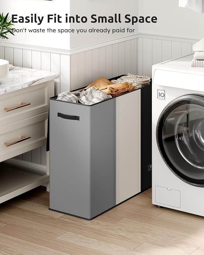 SOLEDI Laundry Hamper 3 section with lid and 3 Pcs Bag, Large Hamper 3 compartment 180L, Laundry Basket Laundry sorter Clothes hamper for Laundryroom Bedroom Blanket Storage Organizer - Image 5