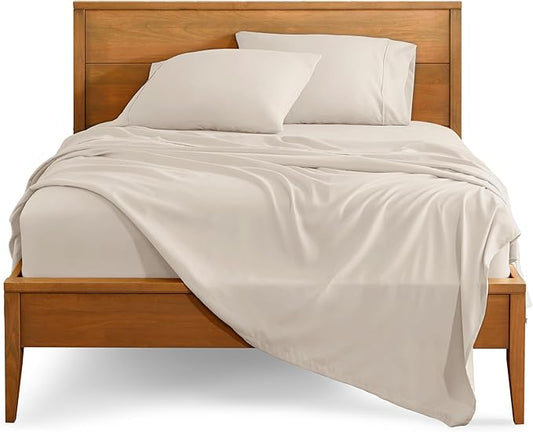 Bare Home Split California King Sheet Set - 1800 Ultra-Soft Microfiber Bed Sheets - Double Brushed - Deep Pockets - Easy Fit - 5 Piece Set - Bed Sheets (Split Cal King, Wheat)