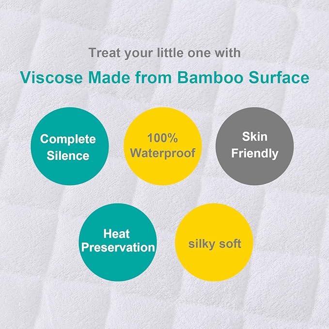 Waterproof Bassinet Mattress Protector, Fit for 21" x 31" Maxi COSI Iora, Cloud Baby, Yacul and Graco Dreammore Bassinet, Ultra Soft Breathable, Washer & Dryer