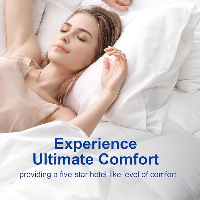 Queen Mattress Topper,Extra Thick Mattress Pad Cover for Deep Sleep,3D+7D Snow Down Alternative Fill Overfilled Plush Pillow Top Mattress with 8-23 Inch Deep Pocket-White