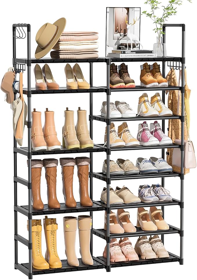 OYREL Shoe Rack Organizer 8 Tiers, Tall Shoe Racks Shelf Storage, 26-32 Pairs Vertical Large Rack,Stackable Shoes Racks for Entryway, Closet, Garage by OYREL