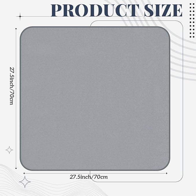 Couples Waterproof Mat Lover Reusable Stainproof Blanket Quiet Easy Use Mattress Protector for Adult Multi Functional Bed Sheet Couple Messy Play Pleasure Comfort(27 x 27 in,Grey,2 Pcs)