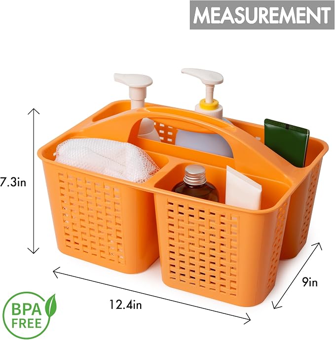 Tiawudi Portable Shower Caddy, Caddy Organizer with Handle, Plastic Shower Basket Hold Soap, Shampoo, Hair Supplies and Beauty Products, Cleaning Supplies Organizer for Home, Dorm, Shelf and Cabinet - Image 2
