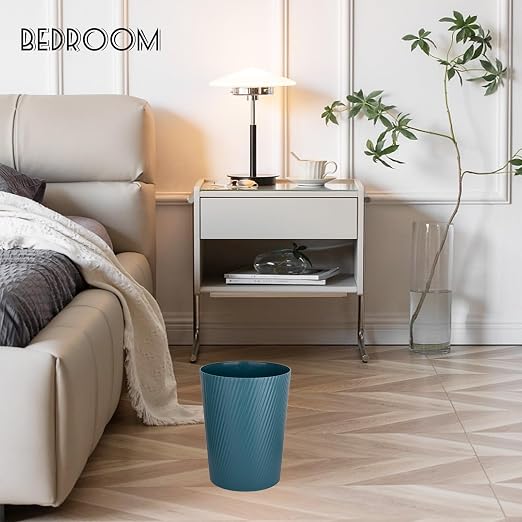 UUJOLY Small Trash Can Wastebasket Garbage Can Container Bins for Bathrooms, Laundry Room, Kitchens, Offices, Kids Rooms, Dorms (Bluish Green, 2 Pack) - Image 4