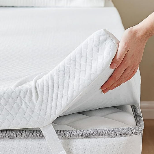 OLIXIS 4 Inch Mattress Topper, Twin Gel Memory Foam Mattress Topper with Removable & Washable Cover, Ventilated Bed Pad for Back Pain Relief